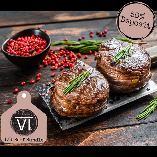 1/4 Beef Bundle - Flexible Payment Option, 50% Deposit Price Listed